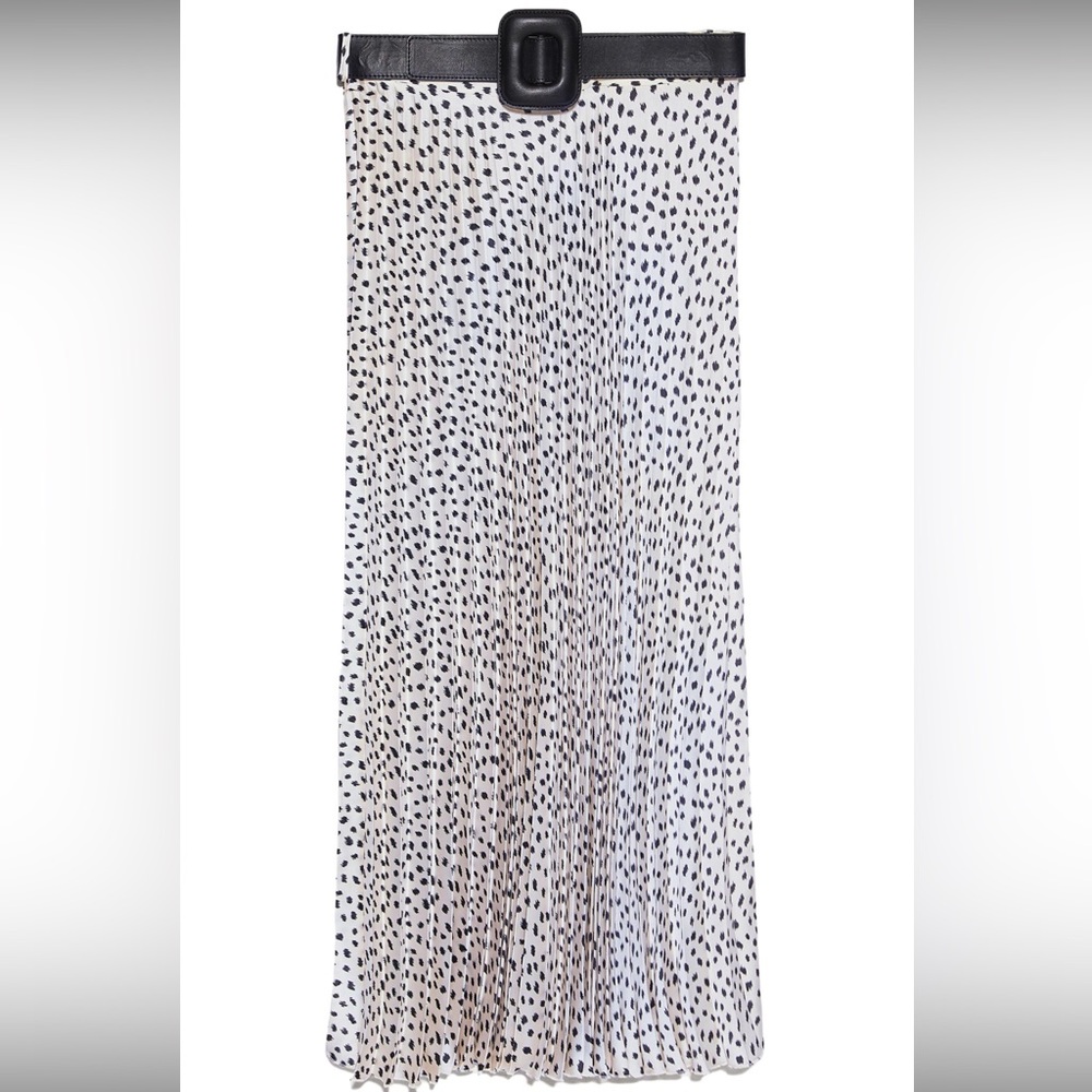 Zara Black and White Polka Dot Maxi Skirt